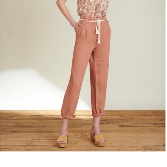 Veronica Beard Karter Pleated Crop Pants in Mocha NWT Size 6 - Picture 11 of 14